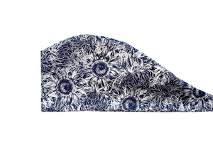 Navy Sunflowers Women's Scrub Cap