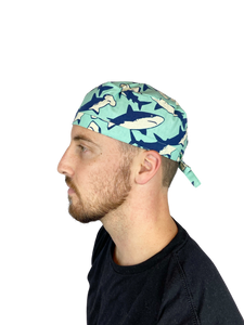 Sharks Men's Scrub Cap