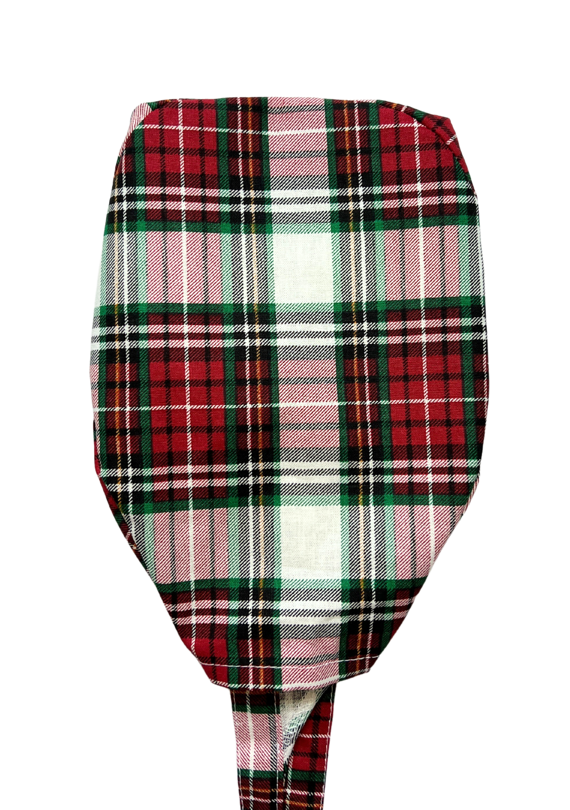 Christmas Plaid Men's Scrub Cap