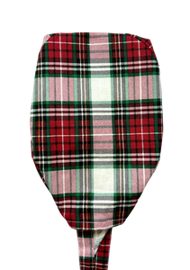 Christmas Plaid Men's Scrub Cap